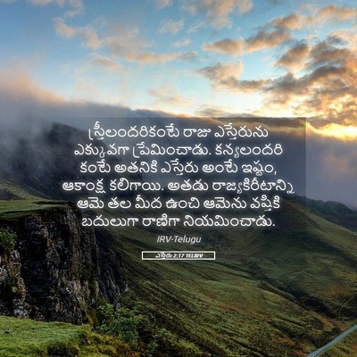 Picture 05 - ఎస్తేరు 2:17 TELIRV - స్త్రీలందరికంటే - Bible Verse Picture