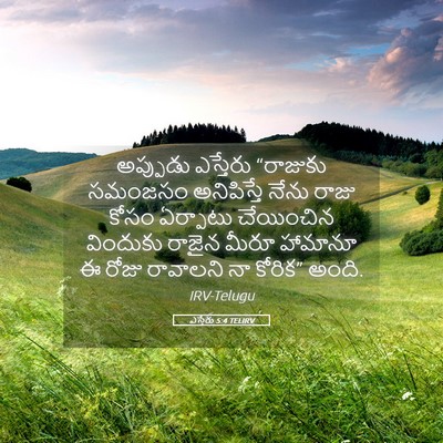 Picture 05 - ఎస్తేరు 5:4 TELIRV - అప్పుడు ఎస్తేరు - Bible Verse Picture