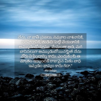 Picture 05 - ఎస్తేరు 7:4 TELIRV - నేను, నా జాతి - Bible Verse Picture