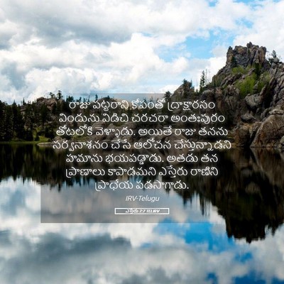 Picture 05 - ఎస్తేరు 7:7 TELIRV - రాజు పట్టరాని - Bible Verse Picture