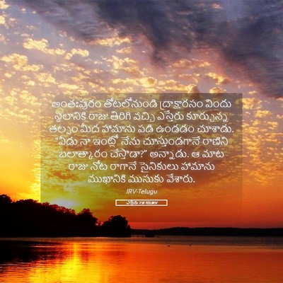 Picture 05 - ఎస్తేరు 7:8 TELIRV - అంతఃపురం - Bible Verse Picture