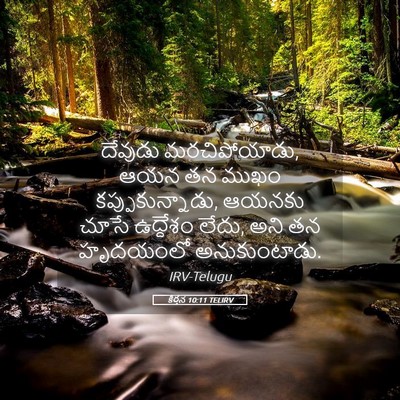 Picture 05 - కీర్తన 10:11 TELIRV - దేవుడు - Bible Verse Picture