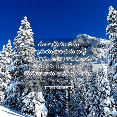 Picture 05 - కీర్తన 10:3 TELIRV - దుర్మార్గుడు తమ - Bible Verse Picture