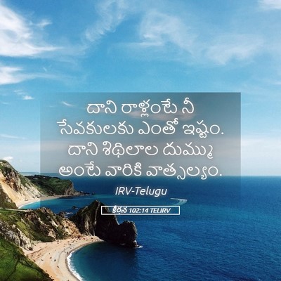 Picture 05 - కీర్తన 102:14 TELIRV - దాని రాళ్లంటే నీ - Bible Verse Picture