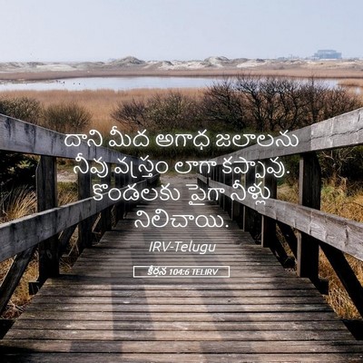 Picture 05 - కీర్తన 104:6 TELIRV - దాని మీద అగాధ - Bible Verse Picture