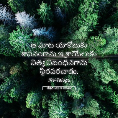 Picture 05 - కీర్తన 105:12 TELIRV - ఆ మాట యాకోబుకు - Bible Verse Picture