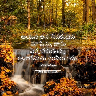 Picture 05 - కీర్తన 105:26 TELIRV - ఆయన తన సేవకుడైన - Bible Verse Picture