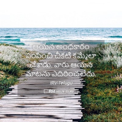 Picture 05 - కీర్తన 105:28 TELIRV - ఆయన అంధకారం - Bible Verse Picture