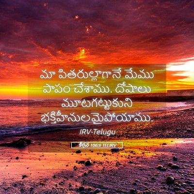 Picture 05 - కీర్తన 106:6 TELIRV - మా పితరుల్లాగానే - Bible Verse Picture