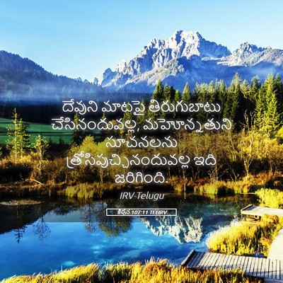 Picture 05 - కీర్తన 107:11 TELIRV - దేవుని మాటపై - Bible Verse Picture