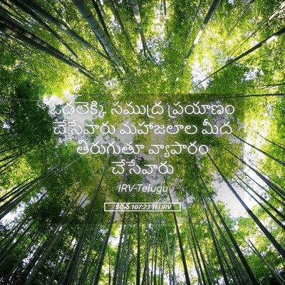 Picture 05 - కీర్తన 107:23 TELIRV - ఓడలెక్కి సముద్ర - Bible Verse Picture