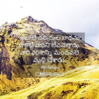 Picture 05 - కీర్తన 107:41 TELIRV - అలాటి దరిద్రుల - Bible Verse Picture