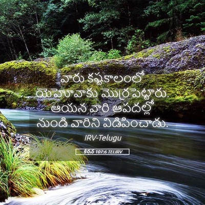Picture 05 - కీర్తన 107:6 TELIRV - వారు కష్టకాలంలో - Bible Verse Picture