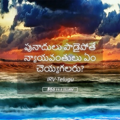 Picture 05 - కీర్తన 11:3 TELIRV - పునాదులు పాడైపోతే - Bible Verse Picture