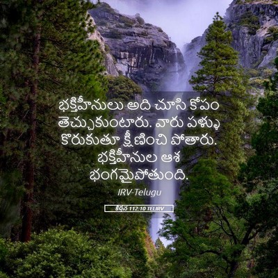 Picture 05 - కీర్తన 112:10 TELIRV - భక్తిహీనులు అది - Bible Verse Picture