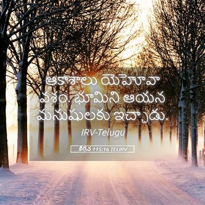 Picture 05 - కీర్తన 115:16 TELIRV - ఆకాశాలు యెహోవా - Bible Verse Picture