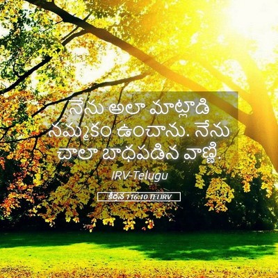 Picture 05 - కీర్తన 116:10 TELIRV - నేను అలా మాట్లాడి - Bible Verse Picture