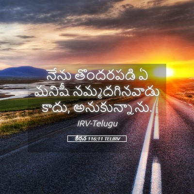 Picture 05 - కీర్తన 116:11 TELIRV - నేను తొందరపడి ఏ - Bible Verse Picture