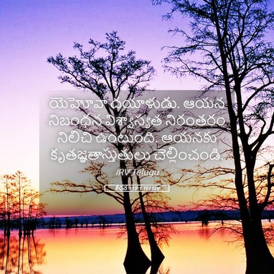 Picture 05 - కీర్తన 118:1 TELIRV - యెహోవా దయాళుడు. - Bible Verse Picture