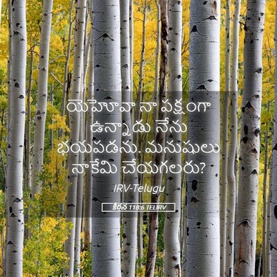 Picture 05 - కీర్తన 118:6 TELIRV - యెహోవా నా పక్షంగా - Bible Verse Picture
