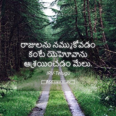 Picture 05 - కీర్తన 118:9 TELIRV - రాజులను - Bible Verse Picture