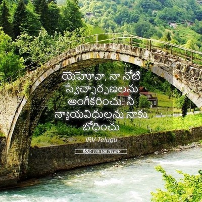 Picture 05 - కీర్తన 119:108 TELIRV - యెహోవా, నా నోటి - Bible Verse Picture