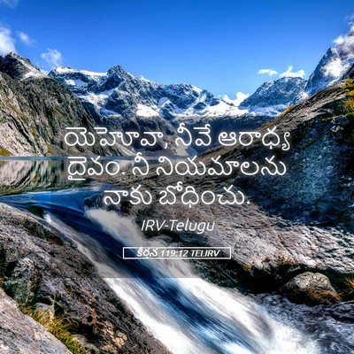 Picture 05 - కీర్తన 119:12 TELIRV - యెహోవా, నీవే - Bible Verse Picture