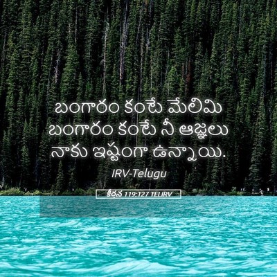Picture 05 - కీర్తన 119:127 TELIRV - బంగారం కంటే - Bible Verse Picture
