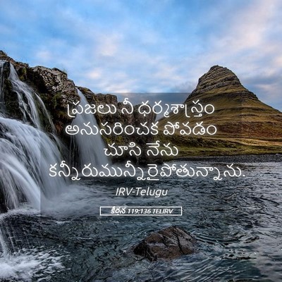 Picture 05 - కీర్తన 119:136 TELIRV - ప్రజలు నీ - Bible Verse Picture