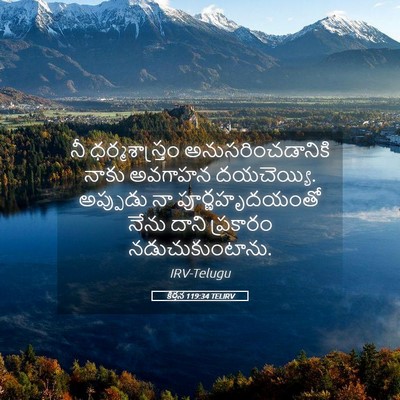 Picture 05 - కీర్తన 119:34 TELIRV - నీ ధర్మశాస్త్రం - Bible Verse Picture