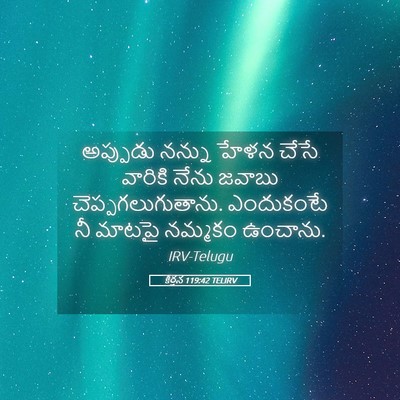 Picture 05 - కీర్తన 119:42 TELIRV - అప్పుడు నన్ను - Bible Verse Picture