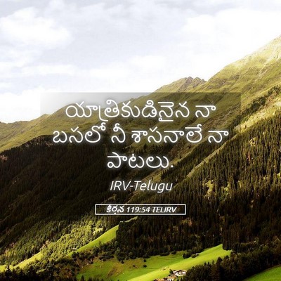 Picture 05 - కీర్తన 119:54 TELIRV - యాత్రికుడినైన నా - Bible Verse Picture
