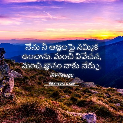 Picture 05 - కీర్తన 119:66 TELIRV - నేను నీ ఆజ్ఞలపై - Bible Verse Picture
