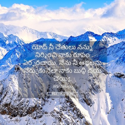 Picture 05 - కీర్తన 119:73 TELIRV - యోద్‌ నీ చేతులు - Bible Verse Picture