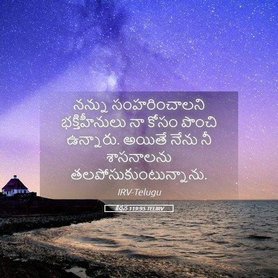 Picture 05 - కీర్తన 119:95 TELIRV - నన్ను సంహరించాలని - Bible Verse Picture