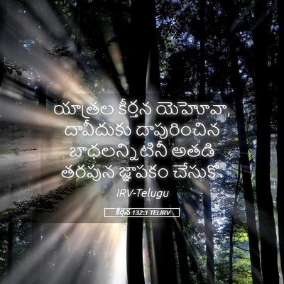 Picture 05 - కీర్తన 132:1 TELIRV - యాత్రల కీర్తన - Bible Verse Picture