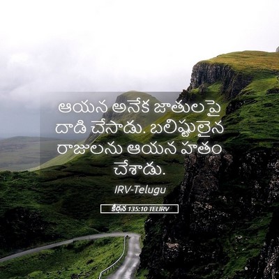 Picture 05 - కీర్తన 135:10 TELIRV - ఆయన అనేక జాతులపై - Bible Verse Picture