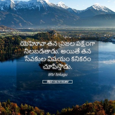Picture 05 - కీర్తన 135:14 TELIRV - యెహోవా తన ప్రజల - Bible Verse Picture