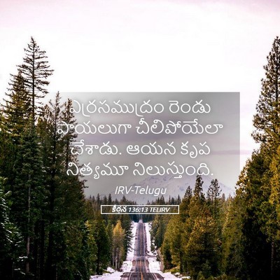 Picture 05 - కీర్తన 136:13 TELIRV - ఎర్రసముద్రం రెండు - Bible Verse Picture