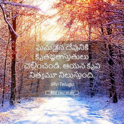 Picture 05 - కీర్తన 136:2 TELIRV - ఘనుడైన దేవునికి - Bible Verse Picture