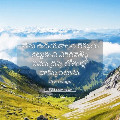 Picture 05 - కీర్తన 139:9 TELIRV - నేను ఉదయకాలం - Bible Verse Picture