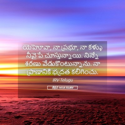 Picture 05 - కీర్తన 141:8 TELIRV - యెహోవా, నా ప్రభూ, - Bible Verse Picture