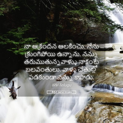 Picture 05 - కీర్తన 142:6 TELIRV - నా ఆక్రందన - Bible Verse Picture