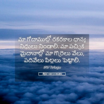 Picture 05 - కీర్తన 144:13 TELIRV - మా గోదాముల్లో - Bible Verse Picture