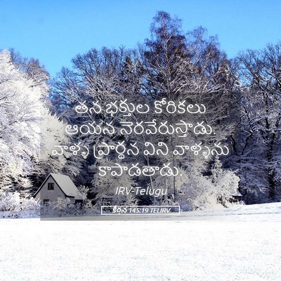 Picture 05 - కీర్తన 145:19 TELIRV - తన భక్తుల కోరికలు - Bible Verse Picture