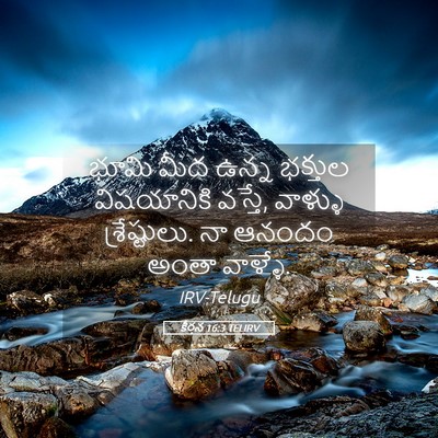 Picture 05 - కీర్తన 16:3 TELIRV - భూమి మీద ఉన్న - Bible Verse Picture