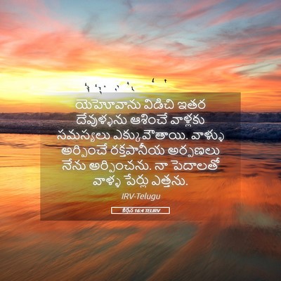 Picture 05 - కీర్తన 16:4 TELIRV - యెహోవాను విడిచి - Bible Verse Picture