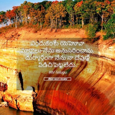 Picture 05 - కీర్తన 18:21 TELIRV - ఎందుకంటే యెహోవా - Bible Verse Picture
