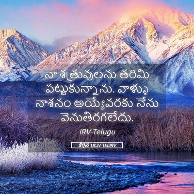 Picture 05 - కీర్తన 18:37 TELIRV - నా శత్రువులను - Bible Verse Picture