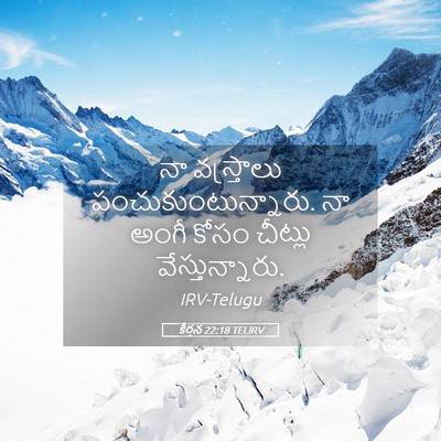Picture 05 - కీర్తన 22:18 TELIRV - నా వస్త్రాలు - Bible Verse Picture